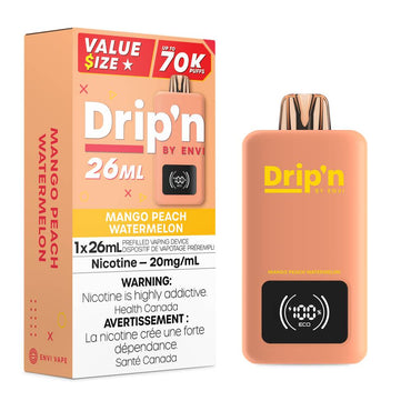 Drip'n by Envi 26mL 70K Puffs Disposable Vape Mango Peach Watermelon