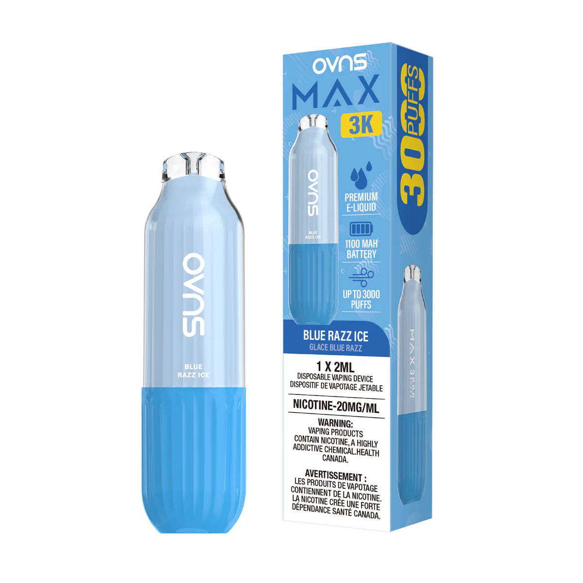OVNS-MAX-3K_Blue_Razz_Ice Disposable Vape