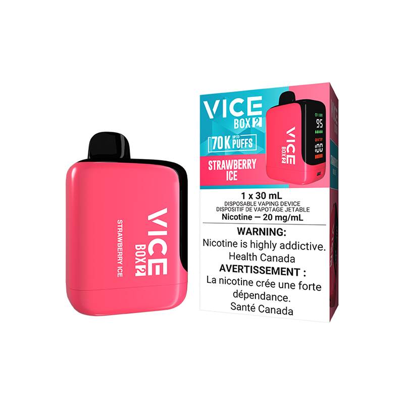 VICE BOX 2 Jetable 70K Vape 70 000 Bouffes, 30 mL, cran LED Super Vape VICE BOX 2 Jetable 70K Vape 70 000 Bouffes, 30 mL, cran LED Super Vape