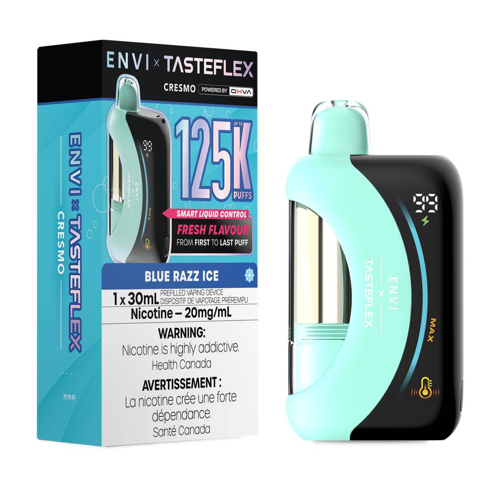 disposable vape canada ENVI x OXVA TasteFlex 125K – Super Vape FLAVORS:TIGERS BLOOD PLUS Everything you need to Same Day Delivery Vape