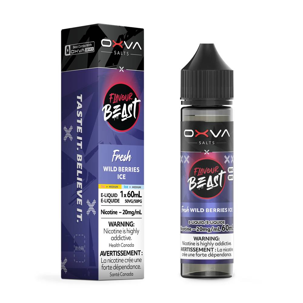 Flavour Beast x OXVA E-Liquid 60mL 20mg – Fresh Wild Berries Ice