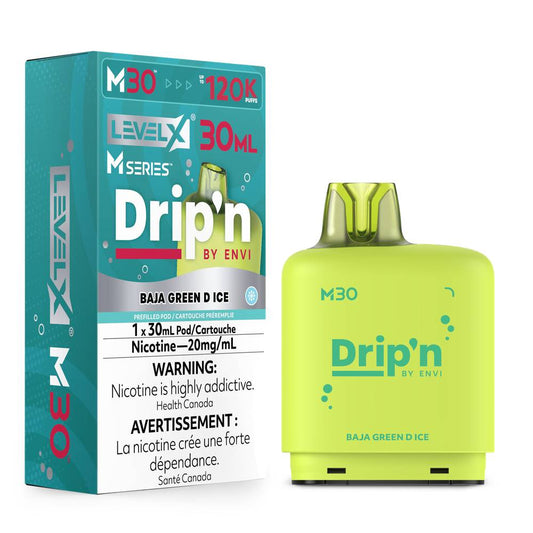 Level X M Series Drip'n 120K Pod 30mL - Baja Green D Ice