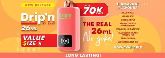 Drip'n by Envi 70K Disposable Vape Features and Product Overview