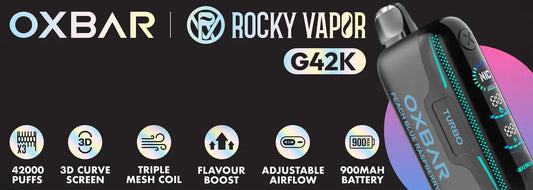 OXBAR Rocky Vapor G42K Disposable Vape Features and Product Overview