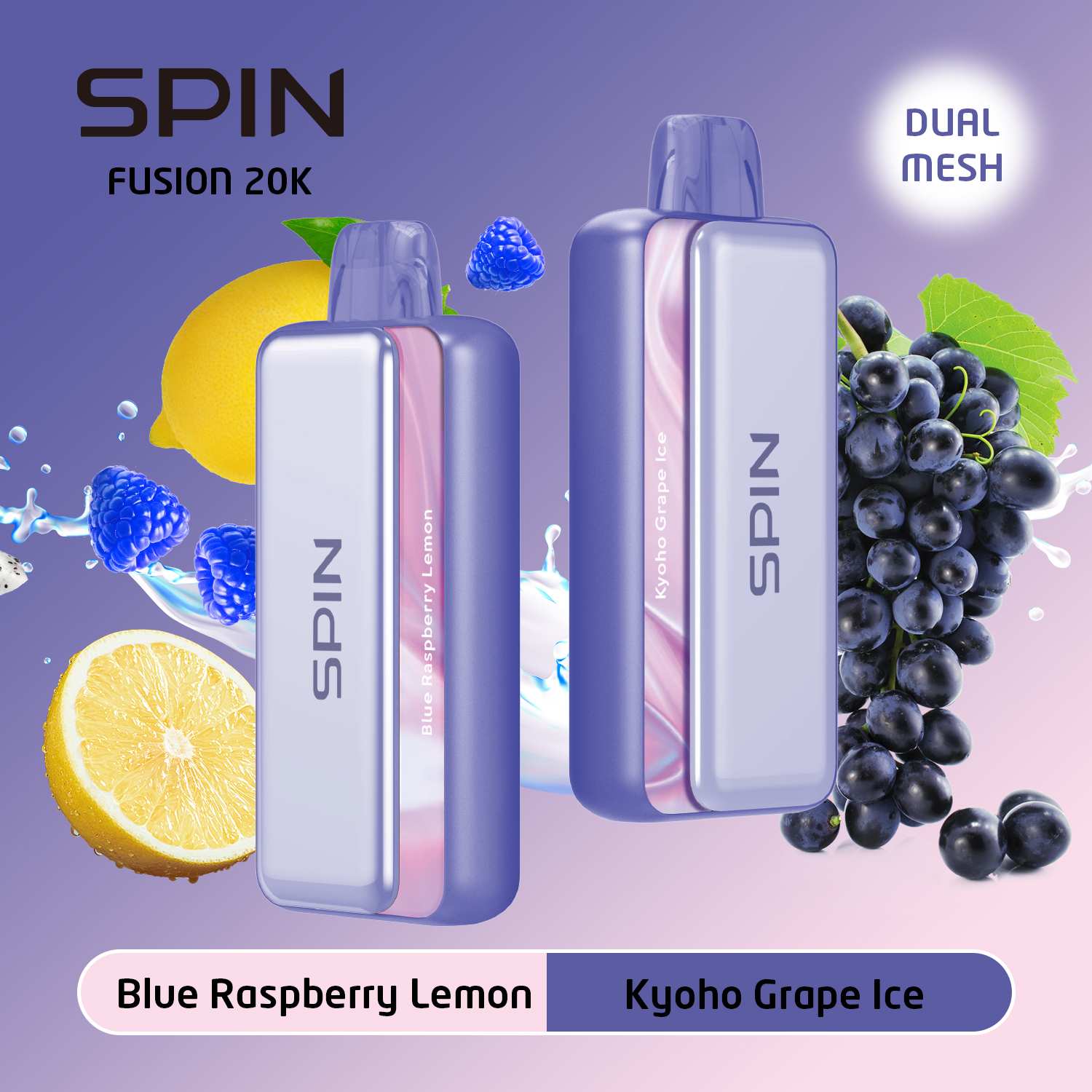 SPIN Fusion 20K Disposable Vape - up to 20000 Puffs