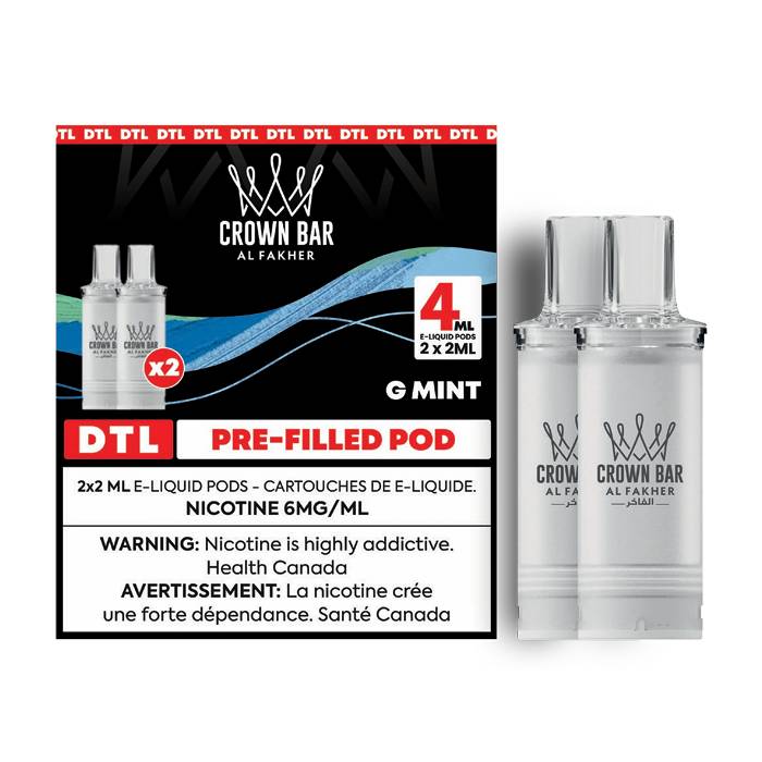 crown bar vape dtl mtl AL FAKHER AF600 MTL/DTL Pods 2ml *2 Packs FLAVOUR:MINT STEEZY CLASSIC MINT texas Fifty Bar Disposable Vape