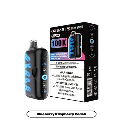 OXBAR Rocky Vapor G100K Disposable Vape Blueberry Raspberry Peach