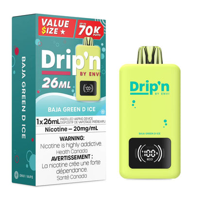 Drip'n by Envi 26mL 70K Puffs Disposable Vape Baja Green D Ice