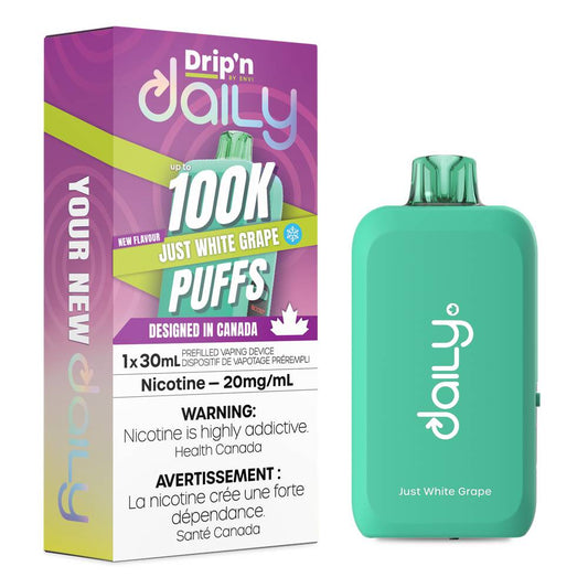 Drip'n Daily 100K Just White Grape Disposable Vape