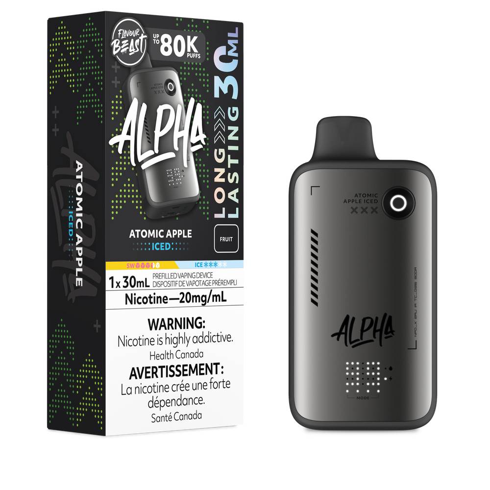 Flavour Beast Alpha 80K Disposable Vape Atomic Apple Iced