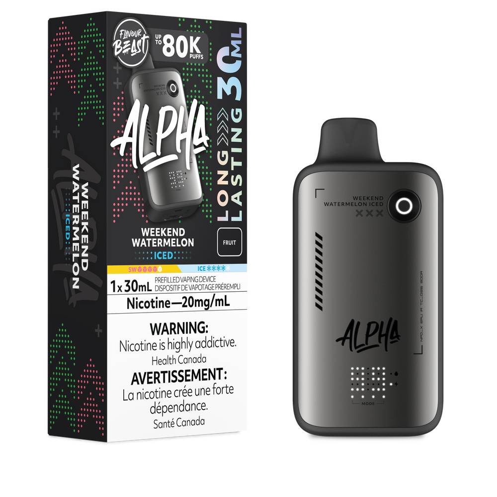 Flavour Beast Alpha 80K Disposable Vape Weekend Watermelon Iced