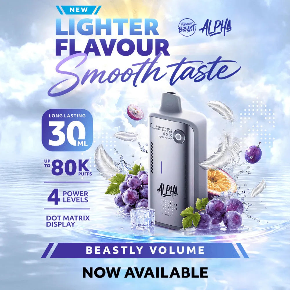 Flavour Beast Alpha L.S. 80K Disposable Vape New Release Banner
