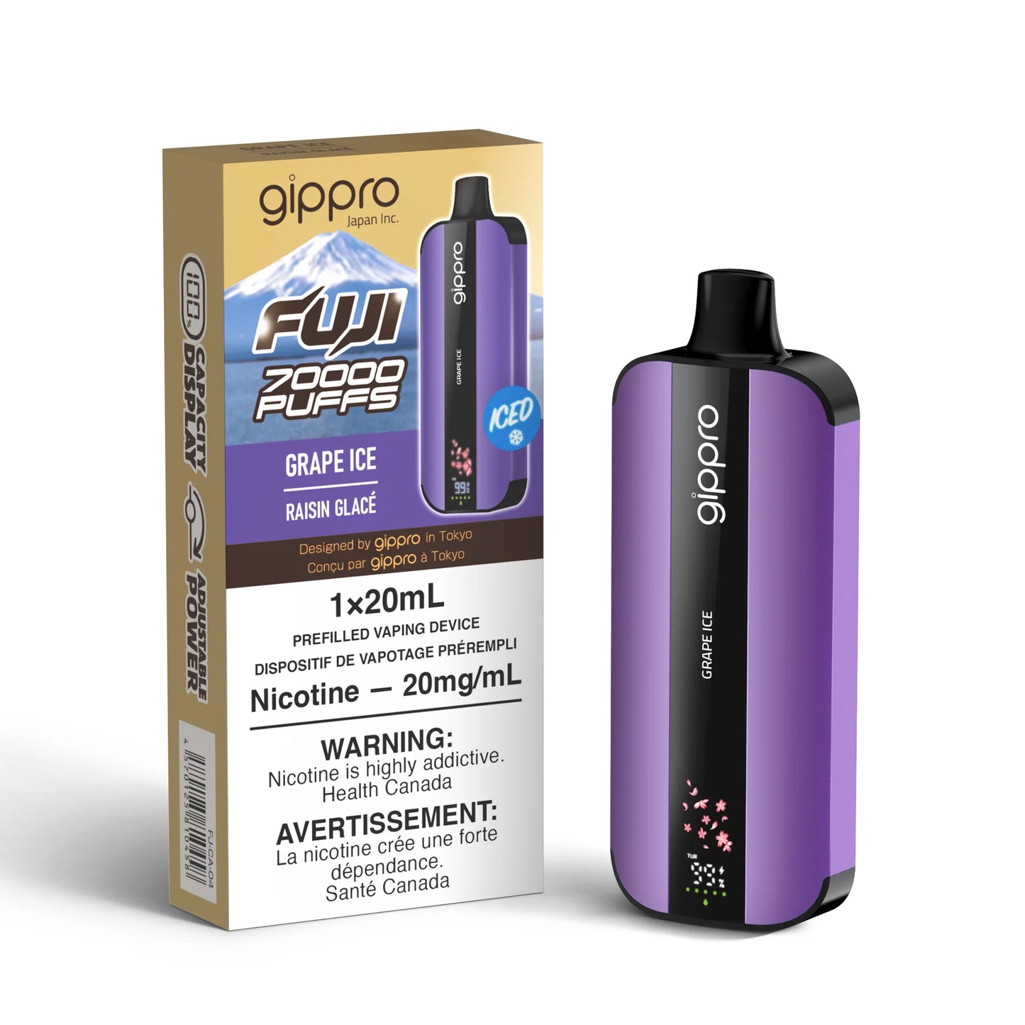 Gippro Fuji 70000 Puffs Disposable Vape at Super Vape Store-Grape_Ice