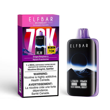 ELFBAR MoonNight 70K Disposable Vape - Grape Raspberry
