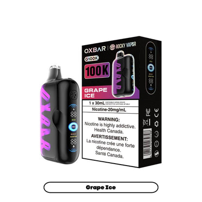 OXBAR Rocky Vapor G100K Disposable Vape Grape Ice