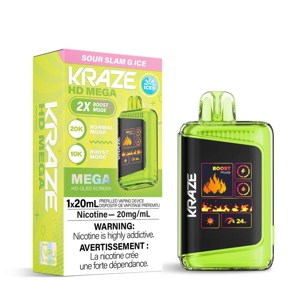 kraze disposable vape Kraze HD Mega 20K Disposable Vape – Up to 20K Puffs with OLED Display – Super Vape