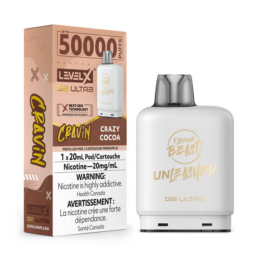 LEVELX_Boost-G2_Unleashed_POD_MAY2025-RENDER-FAM_20mg-CrazyCocoa