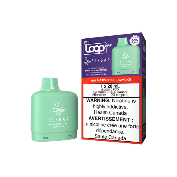 STLTH-LOOP-MAX-X-ELFBAR-POD-PACK-KIWI-PASSION-FRUIT-GUAVA-ICE