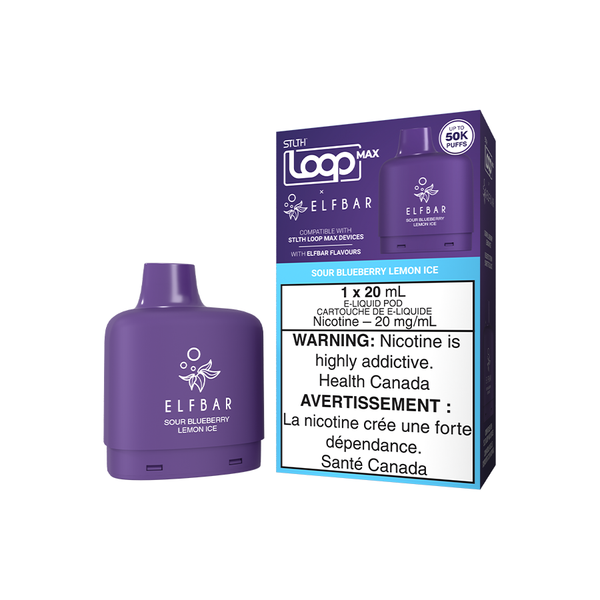 STLTH-LOOP-MAX-X-ELFBAR-POD-PACK-SOUR-BLUBERRY-LEMON-ICE
