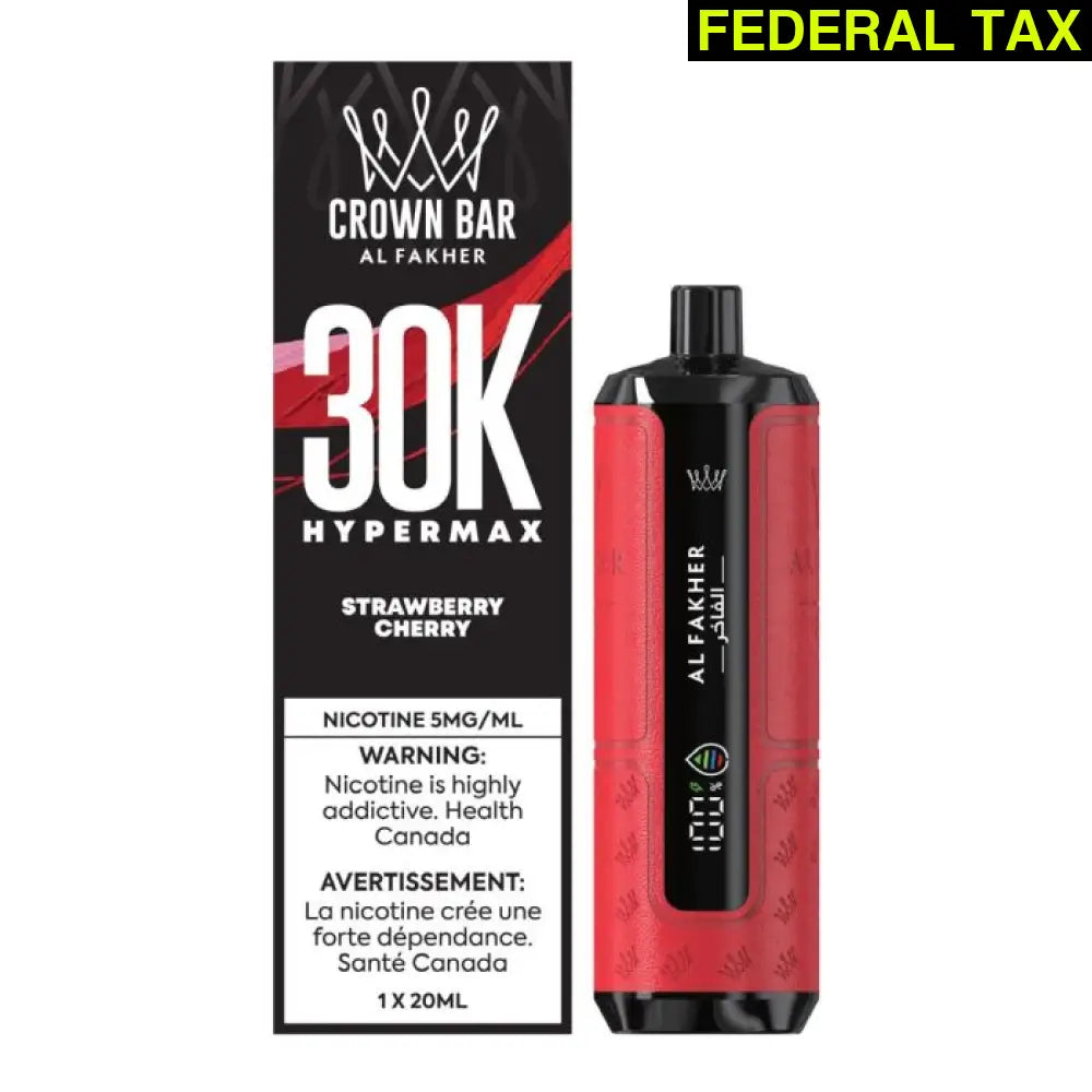 AL FAKHER CROWN BAR HYPE MAX 30K STRAWBERRY CHERRY