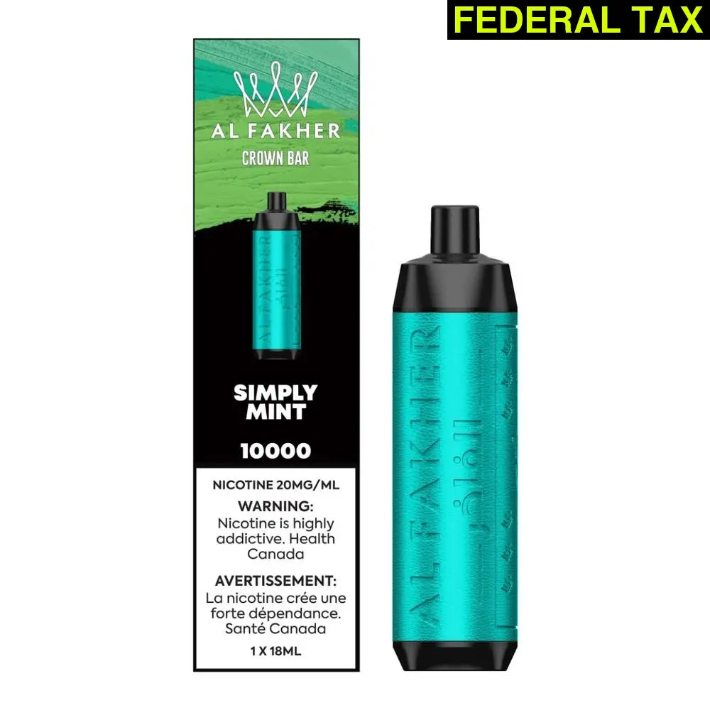 AL FAKHER Vape CROWN BAR 10K Puffs Disposable Vape Mint(Simply Mint)