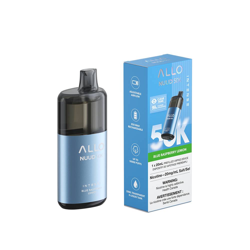Vape jetable Allo NUUD 50K 50 000 bouffes, 20 saveurs, longue dure Super Vape Vape jetable Allo NUUD 50K 50 000 bouffes, 20 saveurs, longue dure Super Vape