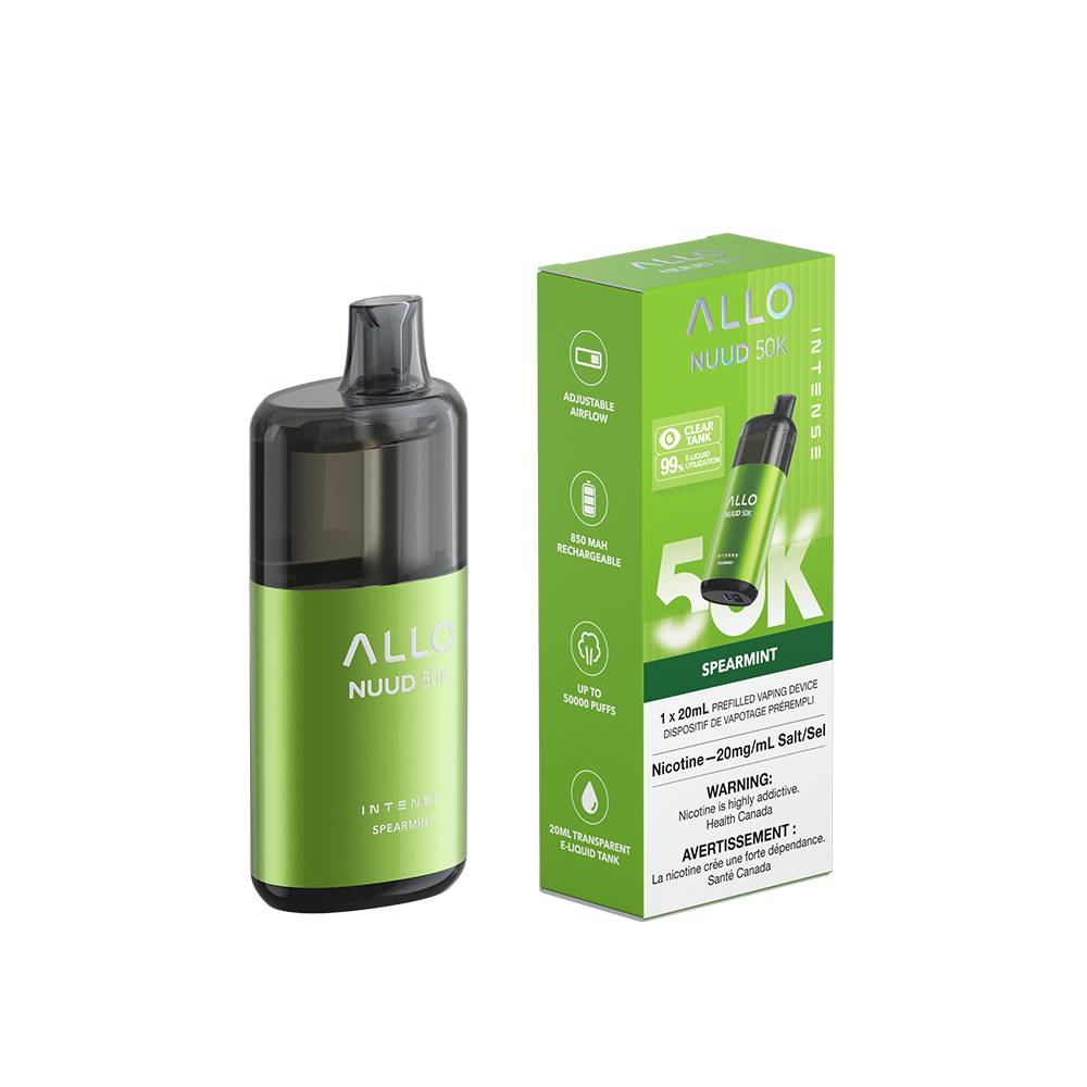 Vape jetable Allo NUUD 50K 50 000 bouffes, 20 saveurs, longue dure Super Vape Vape jetable Allo NUUD 50K 50 000 bouffes, 20 saveurs, longue dure Super Vape