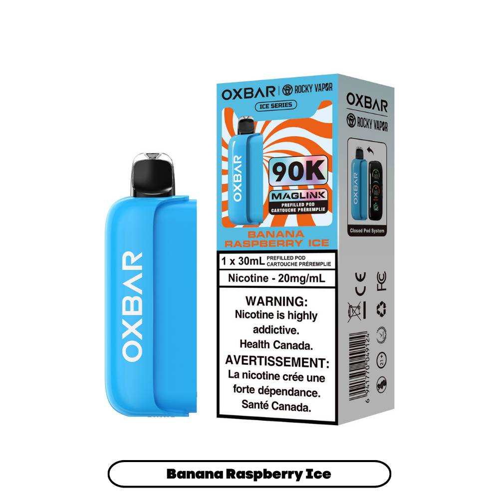 Rocky Vapor Oxbar Maglink 90K Prefilled Pod - Banana Raspberry Ice
