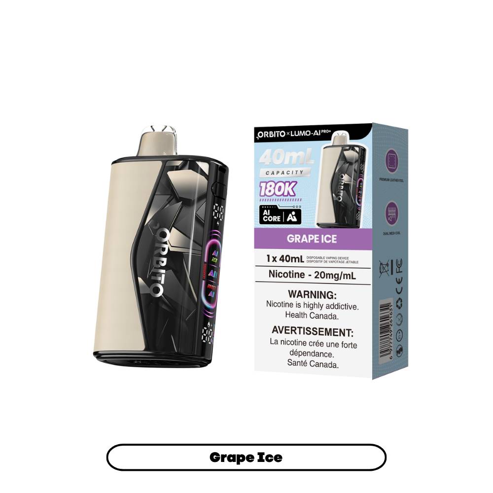 ORBITO LUMO AI PRO+ 180K Disposable Vape - Grape Ice