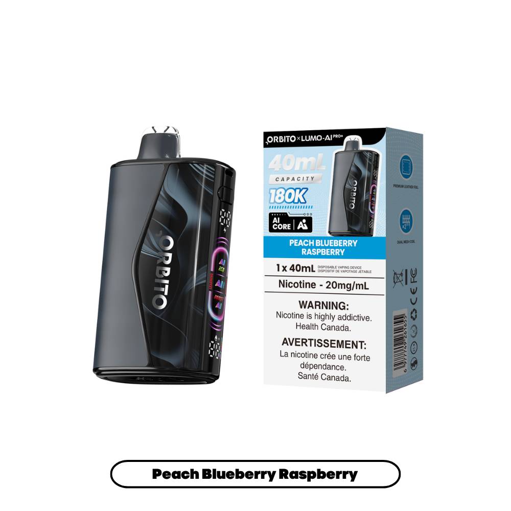 ORBITO LUMO AI PRO+ 180K Disposable Vape - Peach Blueberry Raspberry