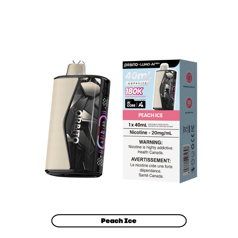 ORBITO LUMO AI PRO+ 180K Disposable Vape - Peach Ice
