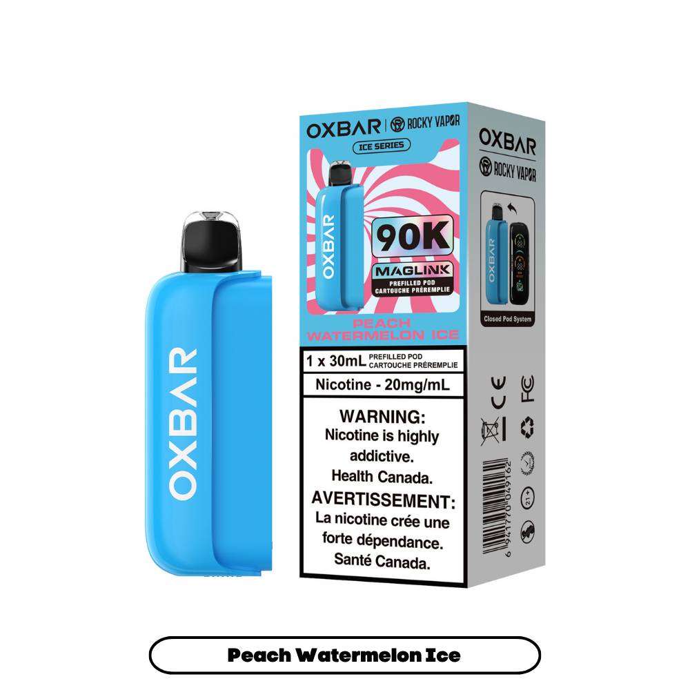 Rocky Vapor Oxbar Maglink 90K Prefilled Pod - Peach Watermelon Ice