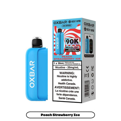 Rocky Vapor Oxbar Maglink 90K Prefilled Pod - Peach Strawberry Ice