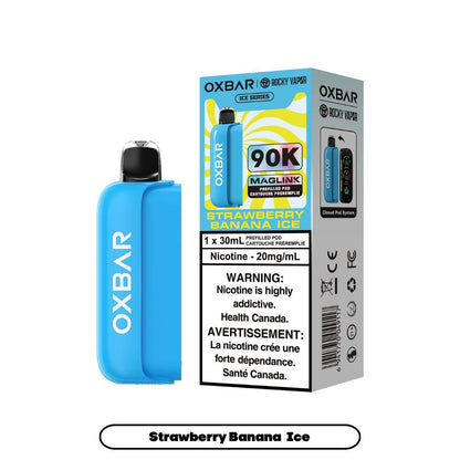 Rocky Vapor Oxbar Maglink 90K Prefilled Pod - Strawberry Banana Ice