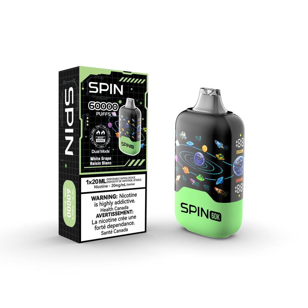 SPIN 60 000 Puffs Disposable Vape - WhiteGrape