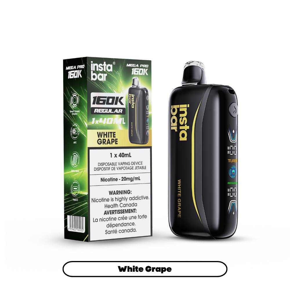 Insta Bar Mega Pro 160K Disposable Vape - White Grape