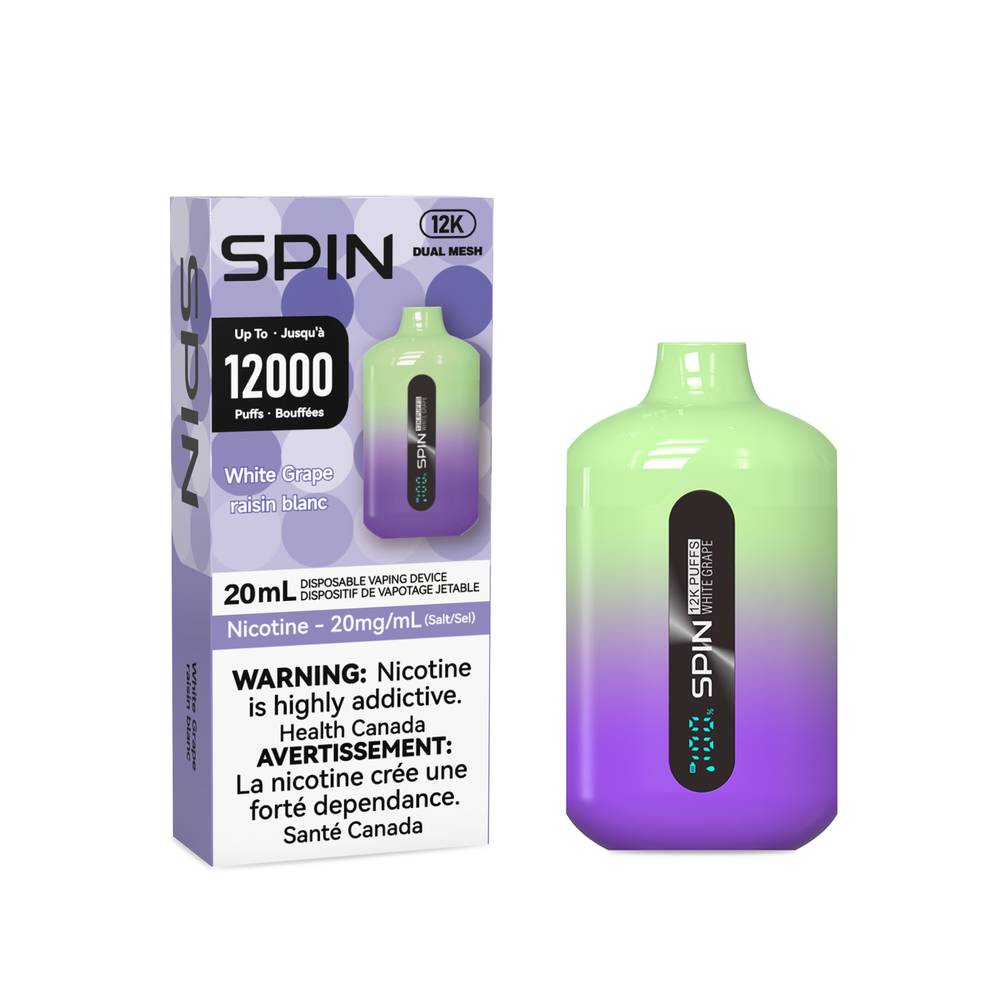 Spin 12K - Up to 12000 Puffs Disposable Vape