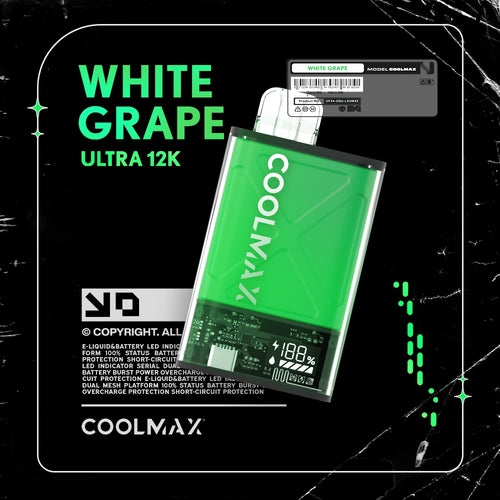 CoolMax Ultra 12K - Bouffées extra larges rechargeables jetables
