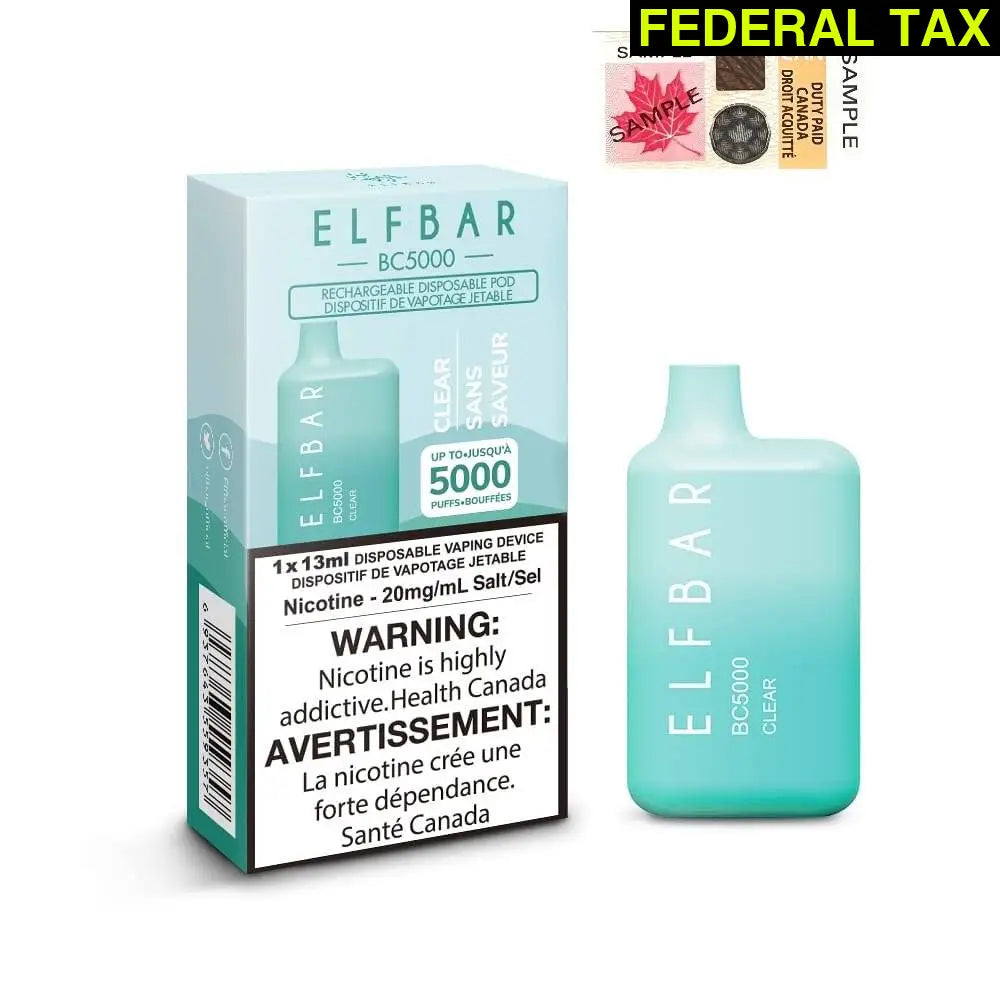 ELF BAR BC5000 Puffs Disposable Vape(Online Only) Clear