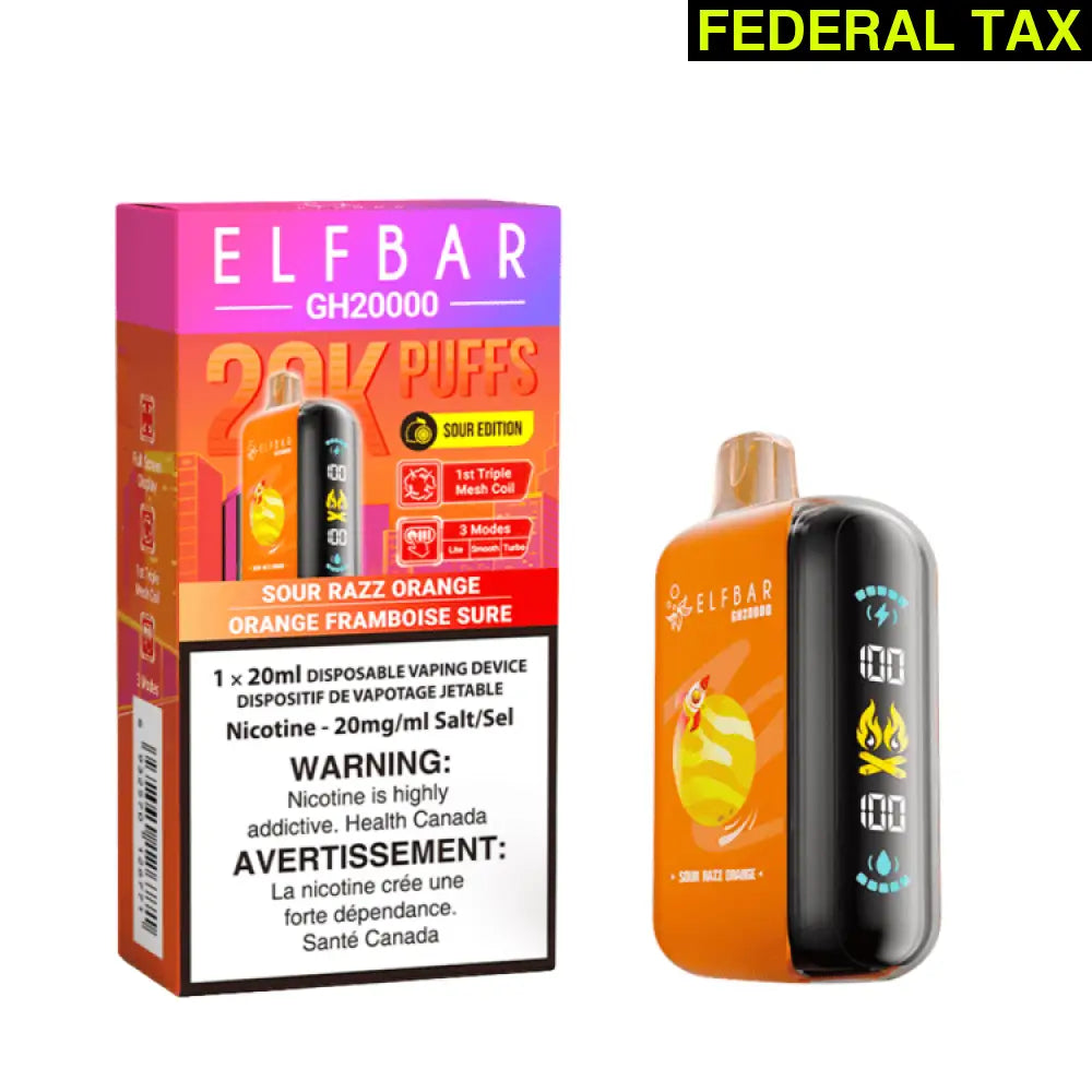 Elf Bar GH20000 Disposable Vape 20K Puffs Sour Razz Orange