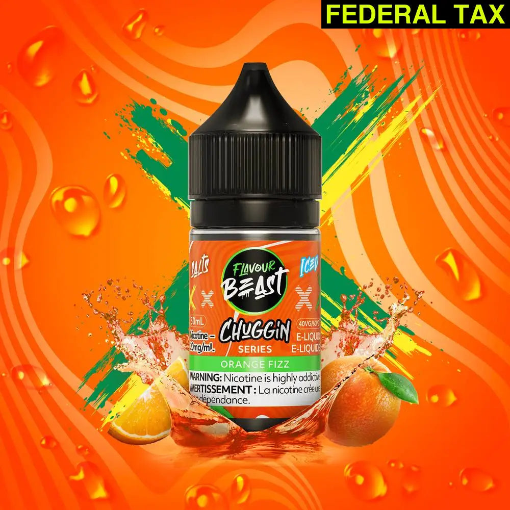 Flavour Beast Chuggin Iced Nicotine Salt E-juice Orange Fizz