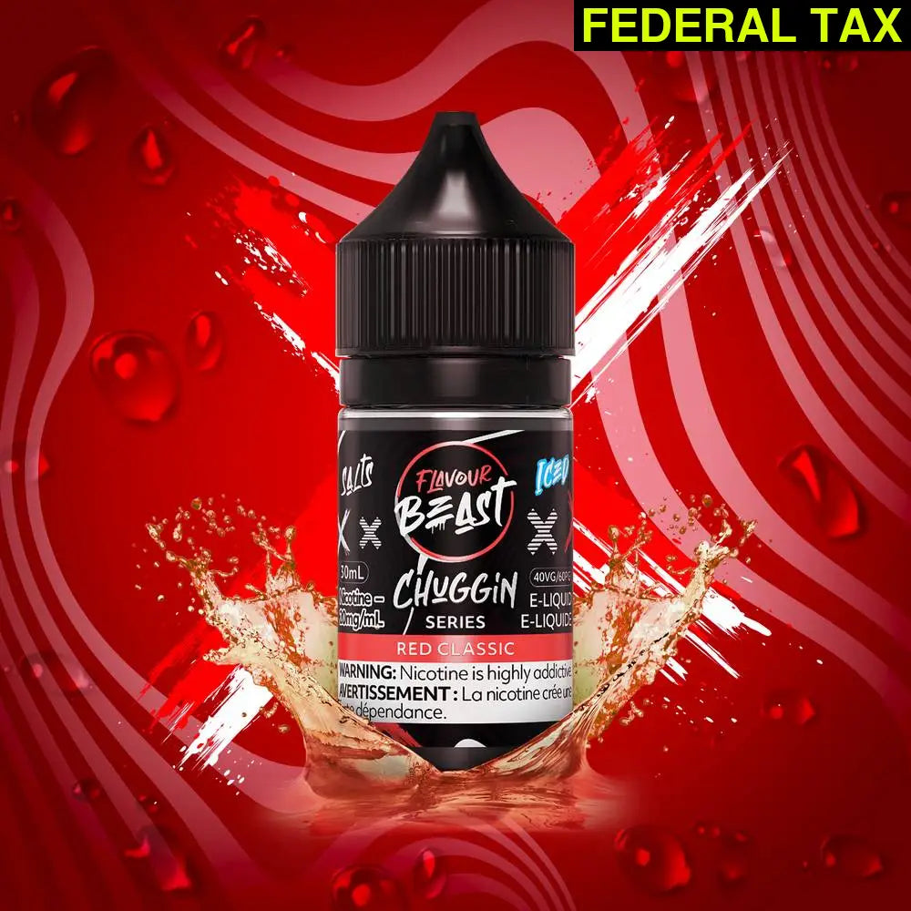 Flavour Beast Chuggin Iced Nicotine Salt E-juice Red Classic