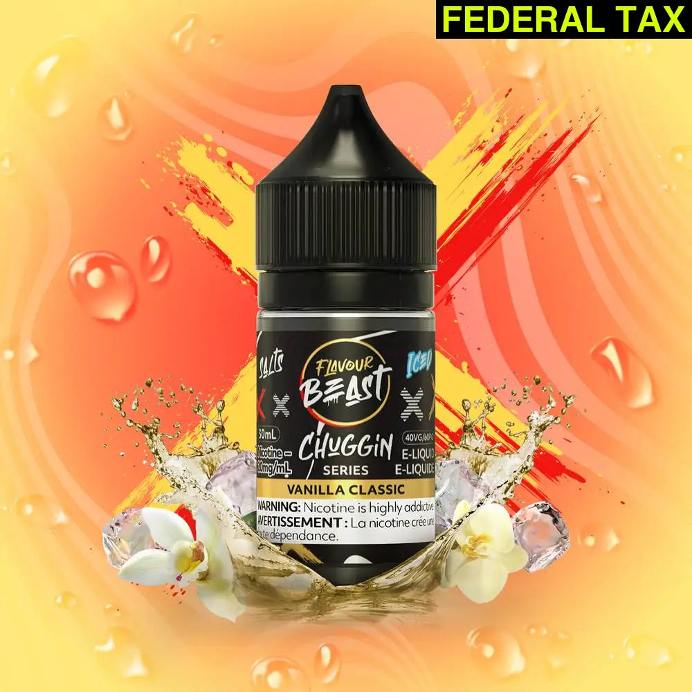 Flavour Beast Chuggin Iced Nicotine Salt E-juice Vanilla Classic Iced