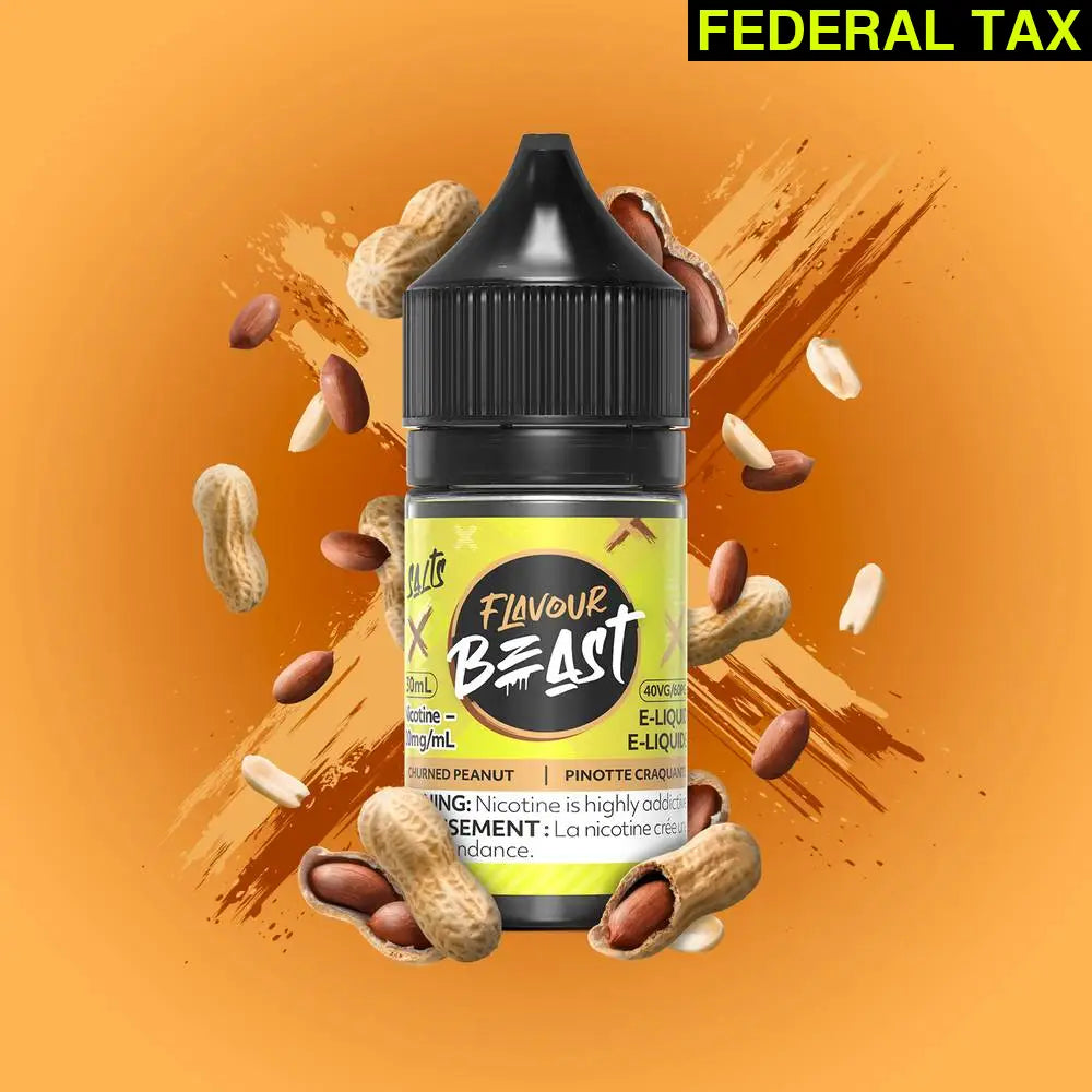 Flavour Beast Nicotine Salt E-Juice 20mg/30ml Churned Peanut