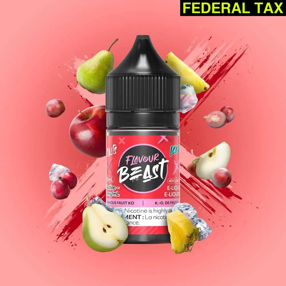 Flavour Beast Nicotine Salt E-Juice 20mg/30ml Famous Fruit KO