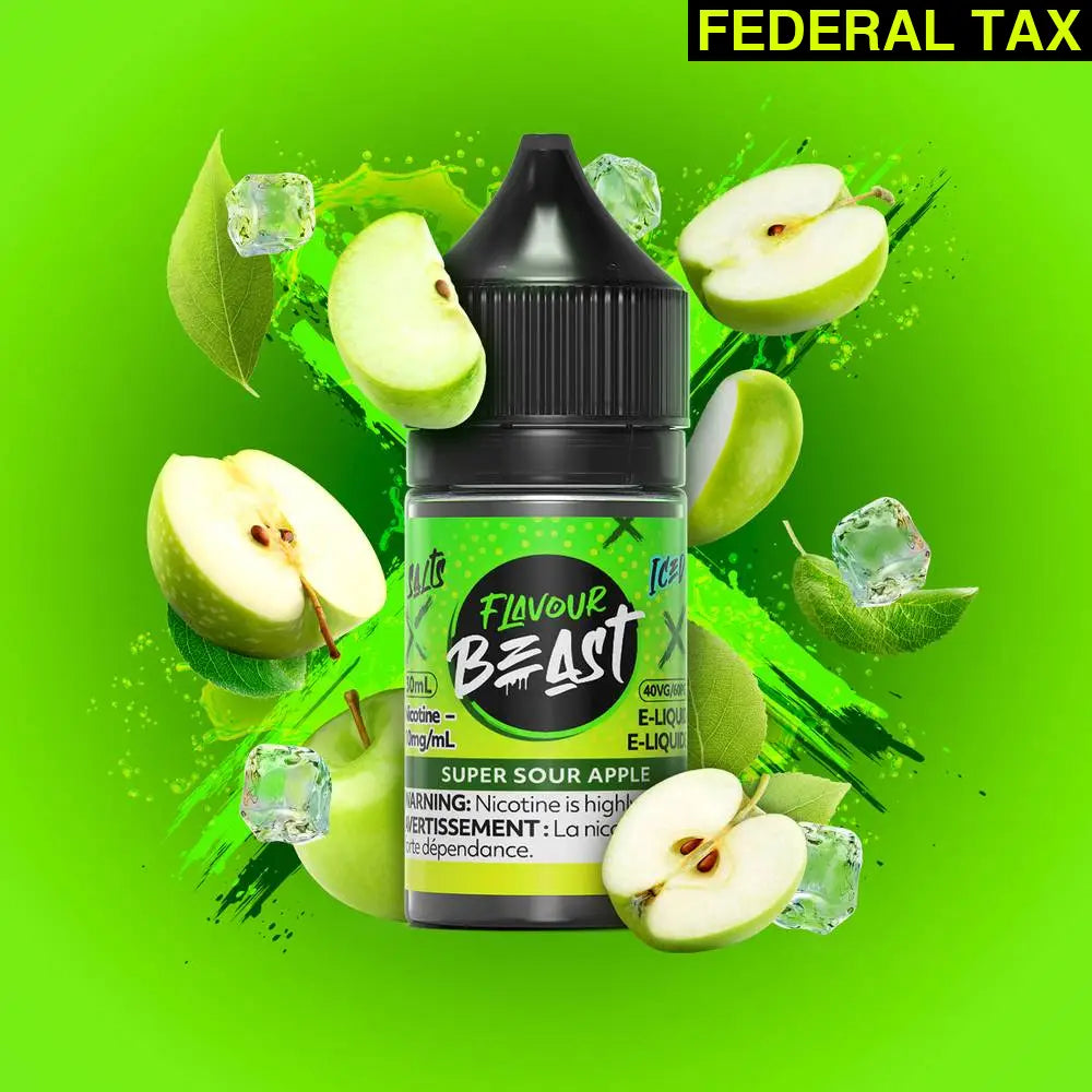 Flavour Beast Nicotine Salt E-Juice 20mg/30ml Super Sour Apple