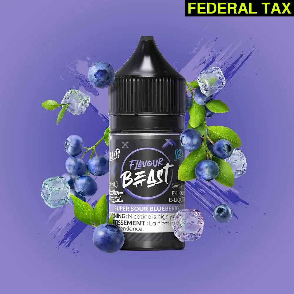 Flavour Beast Nicotine Salt E-Juice 20mg/30ml Super Sour Blue Razz