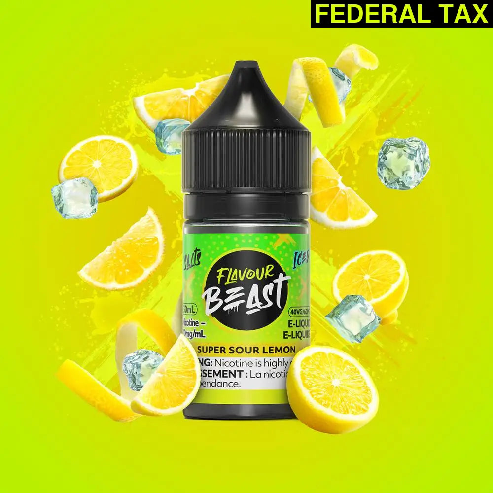 Flavour Beast Nicotine Salt E-Juice 20mg/30ml Super Sour Lemon