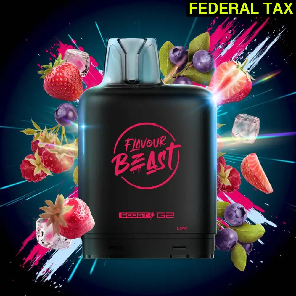 FlavourBeast_Boost_LevelXPod-COL-FEB2025-StrawberryRaspberryBlueberry