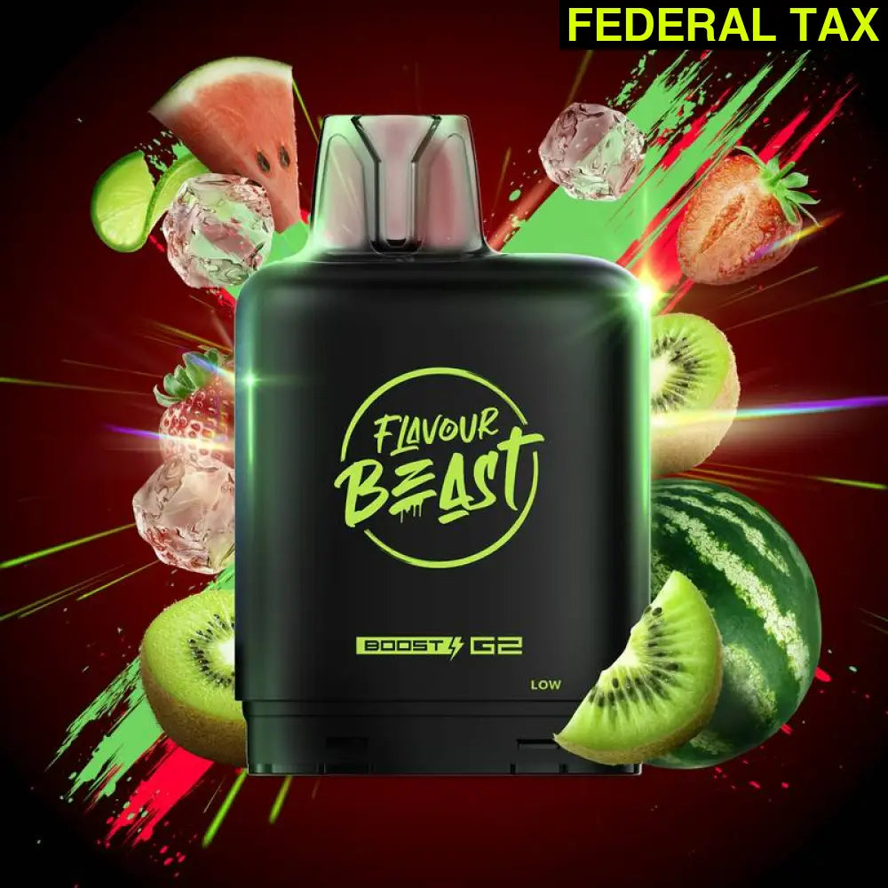 FlavourBeast_Boost_LevelXPod-COL-FEB2025-WatermelonStrawberryKiwi